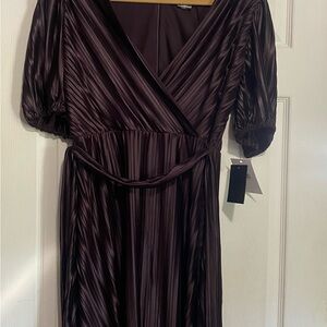 DKNY Deep Plum Long Sleeve Dress